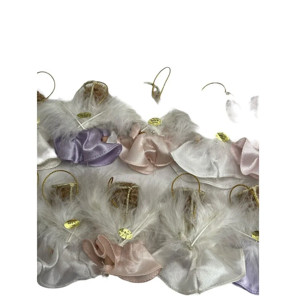 10 Vintage 4” Porcelain Dolls Angels Ornament Christmas Xmas Tree